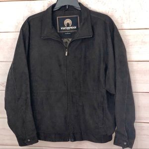 Weatherproof dark brown bomber jacket